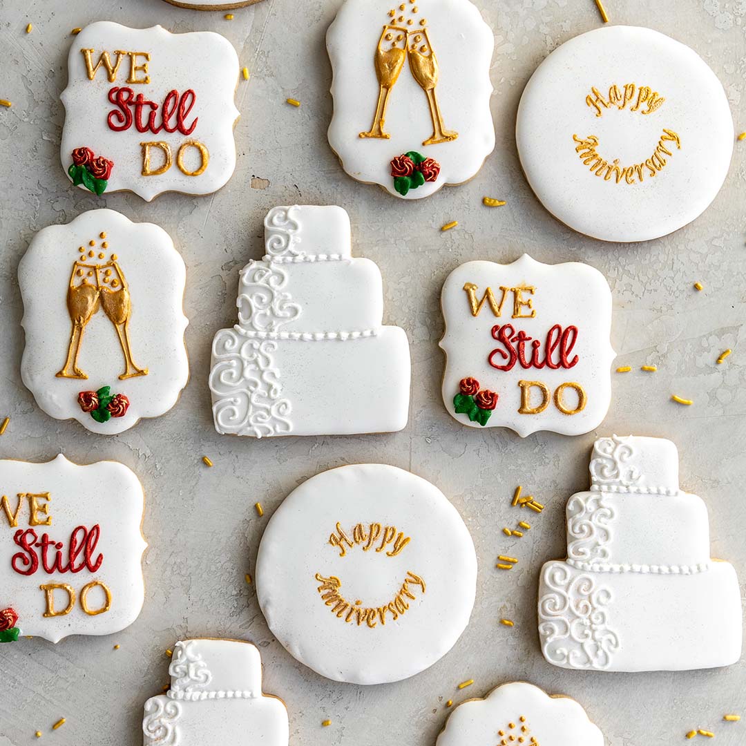 Anniversary Decorated Cookie Set