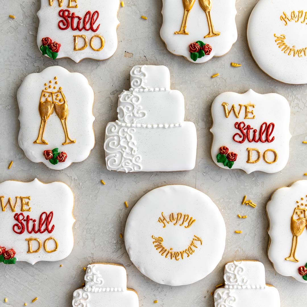 Anniversary Decorated Cookie Set