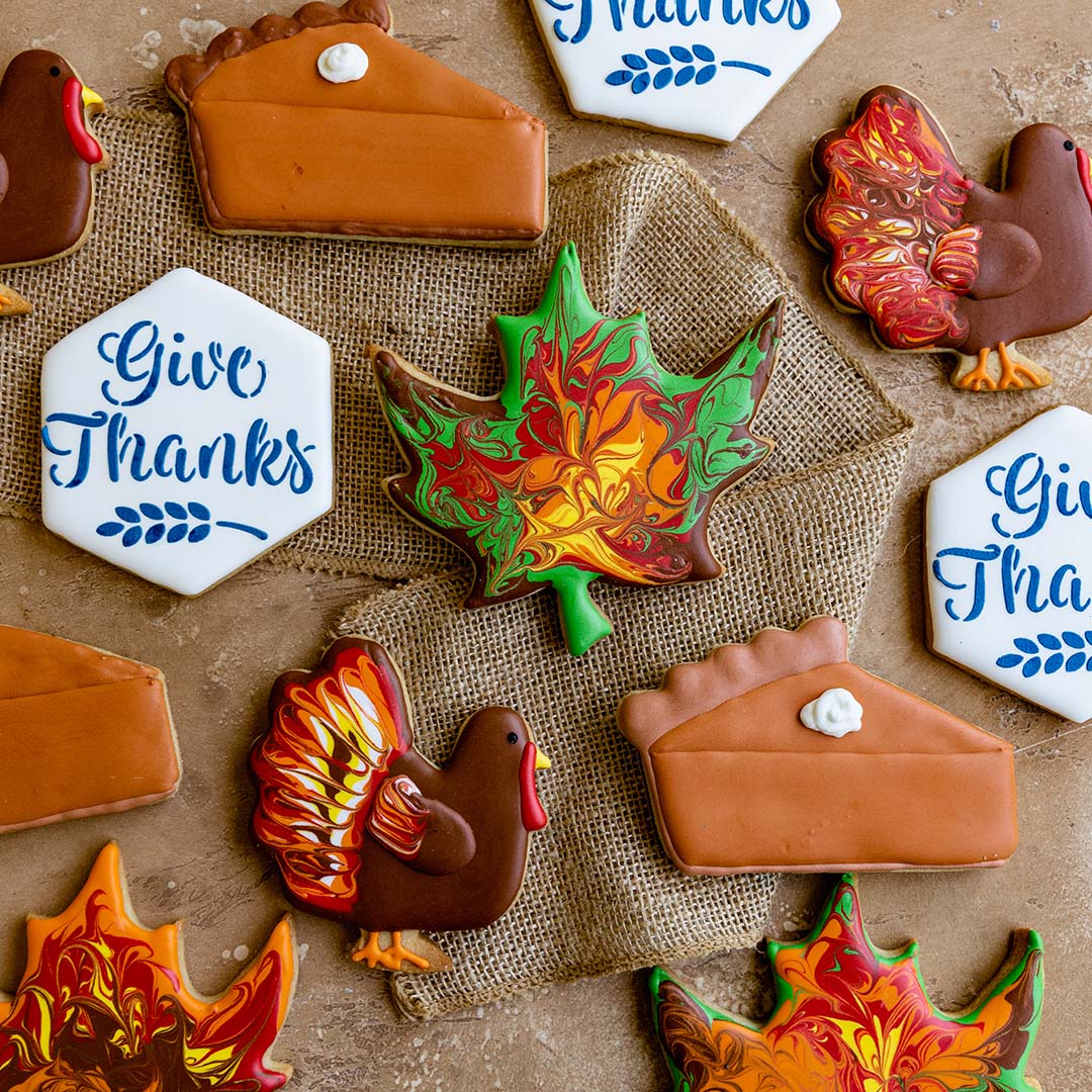 Thanksgiving Decorated Cookie Set