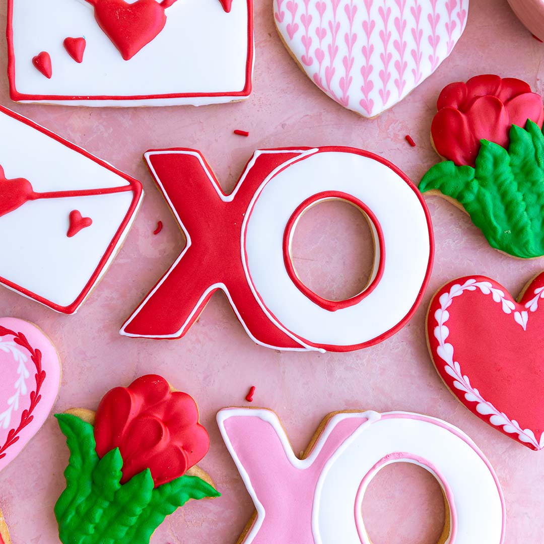 Valentines Day Decorated Cookie Set